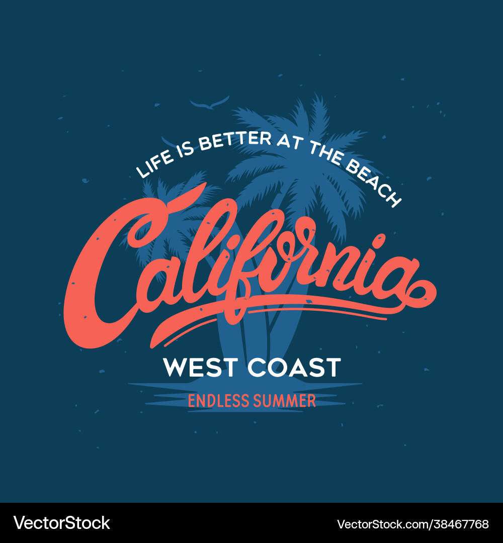 California stilvolles grafisches T-Shirt Design California stilvolles grafisches T-Shirt Design vektorbild