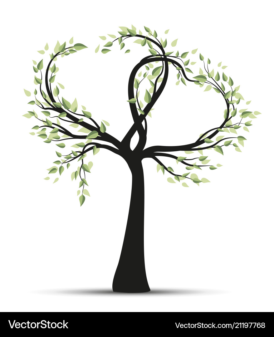 Heart Branch Tree vector image