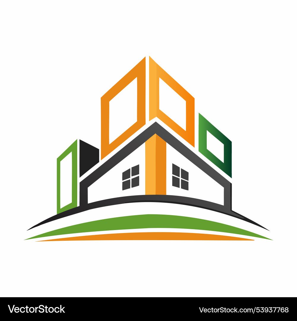 Modern building and architecture logo design Vector Image