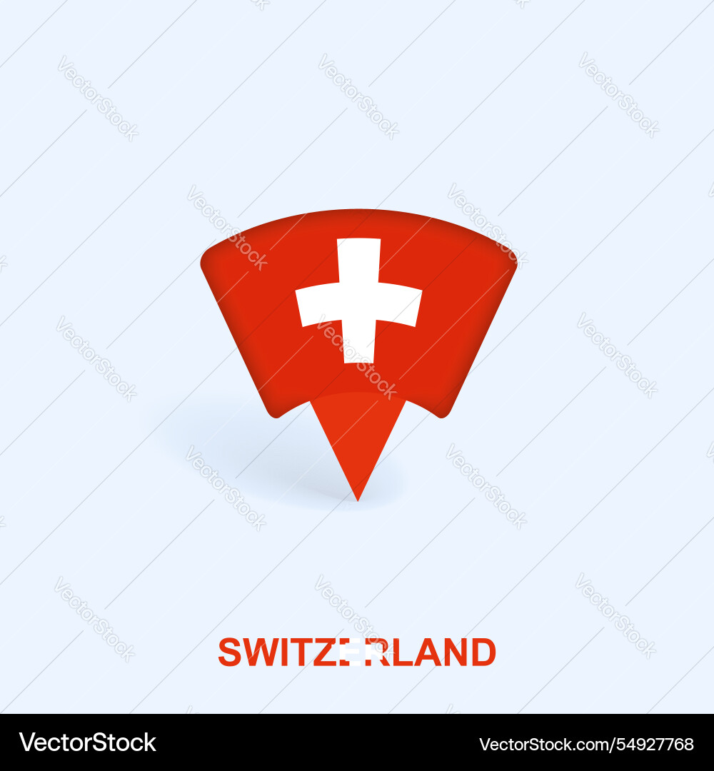 Switzerland pointer design with shadow Switzerland pointer design with shadow Vector Image