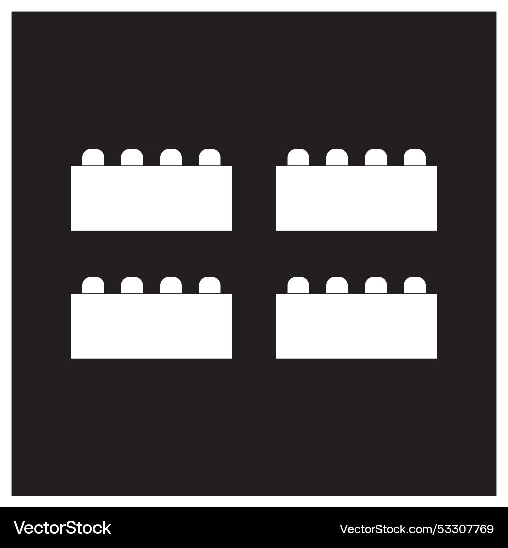 Building block icon symbol design Building block icon symbol design Vector Image