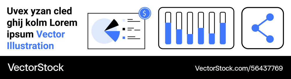 Data analysis and sharing concept with graphs pie Data analysis and sharing concept with graphs pie vector image
