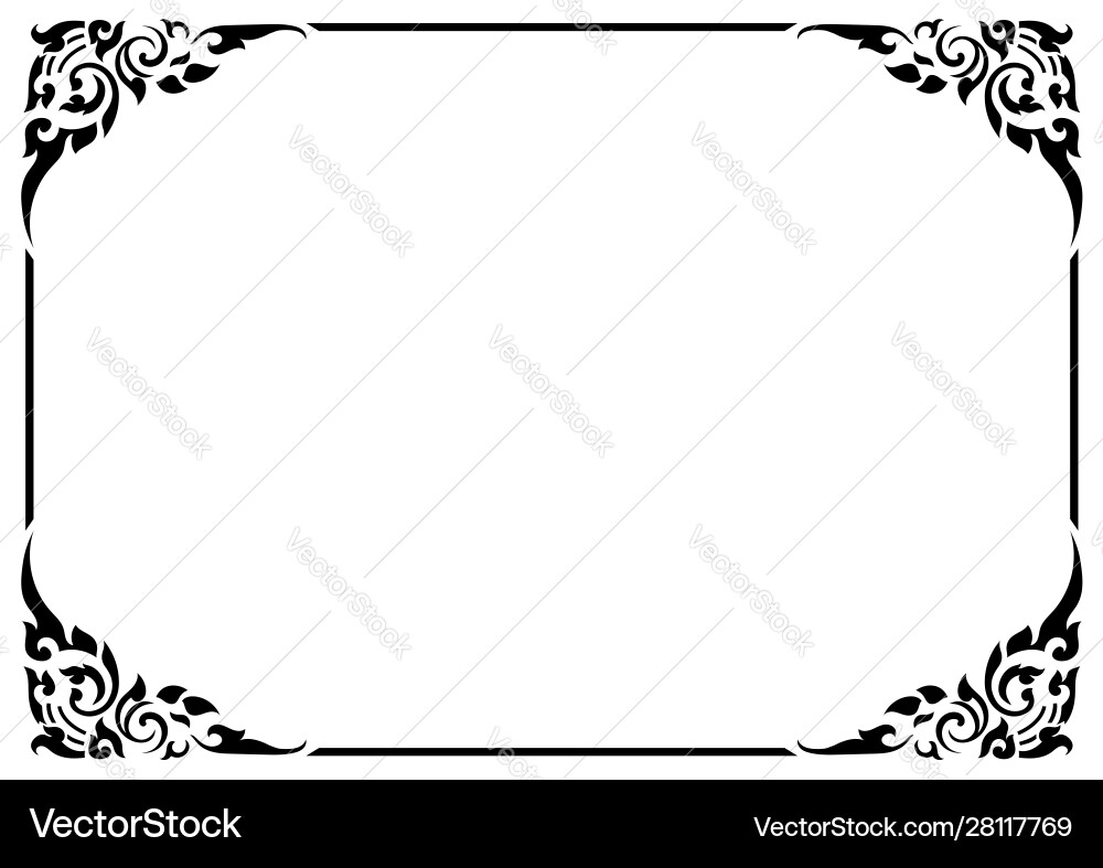 Horizontal design thailand flower square frame Horizontal design thailand flower square frame vector image
