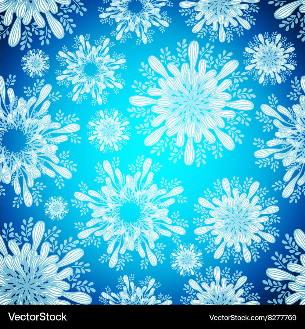 Seamless patterns with snowflakes Vector Image
