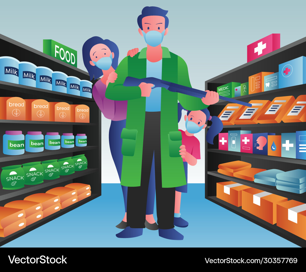 Stockpiling for crisis Stockpiling for crisis vector image