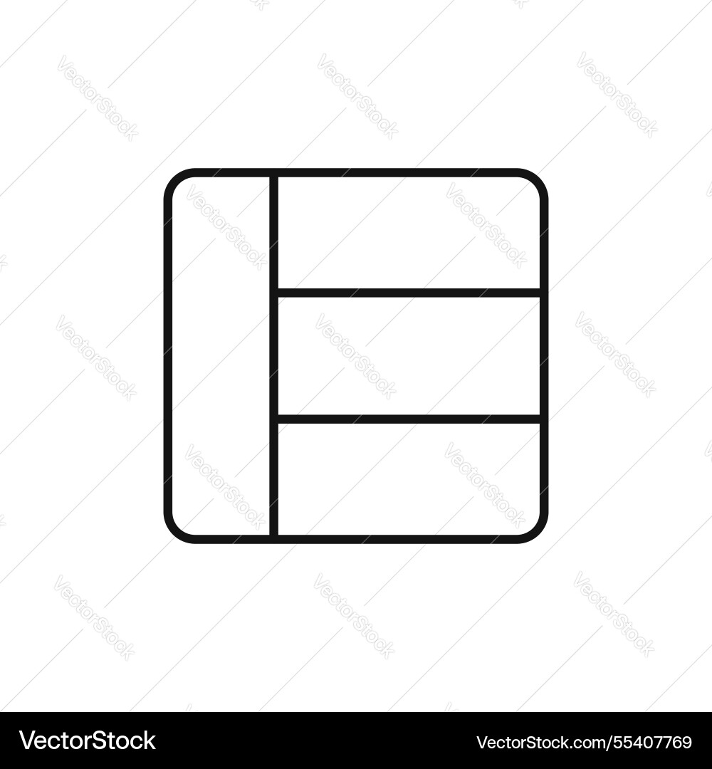 Table layout icon simple thin line Table layout icon simple thin line vector image