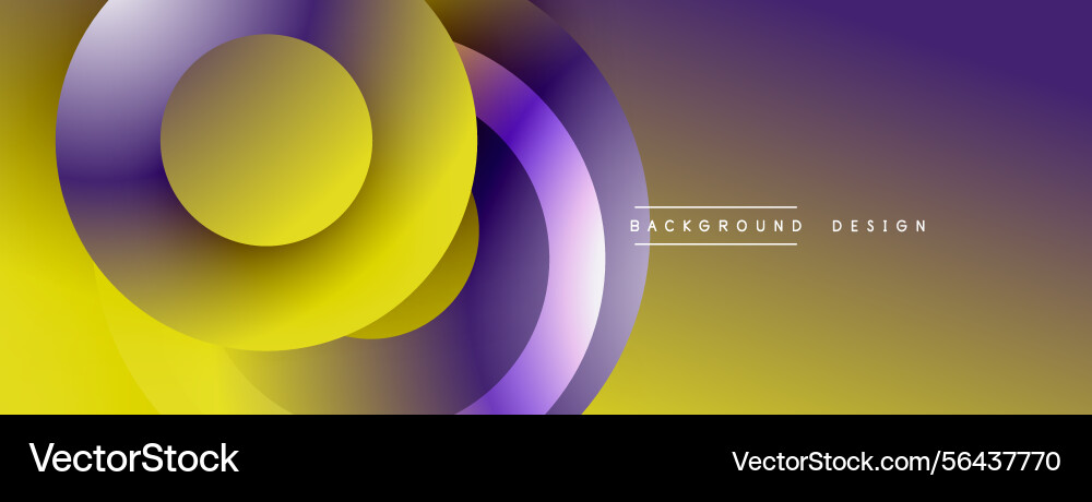 Abstract overlapping circles create dynamic Vector Image