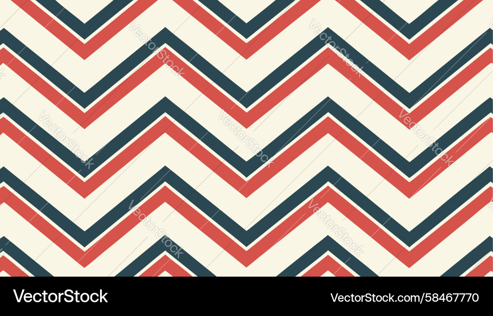 Bold Red Zigzag Chevron Pattern Vector Image