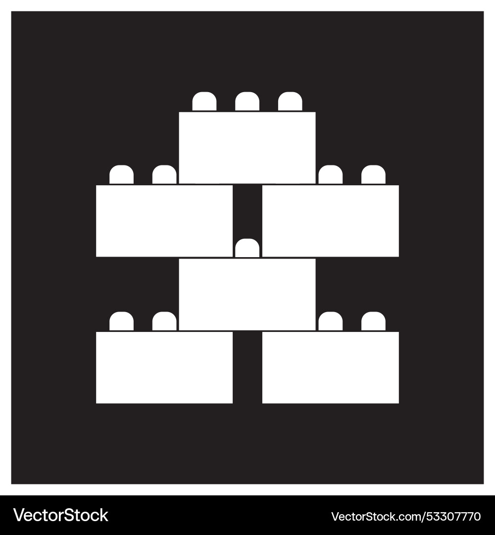 Building block icon symbol design Vector Image