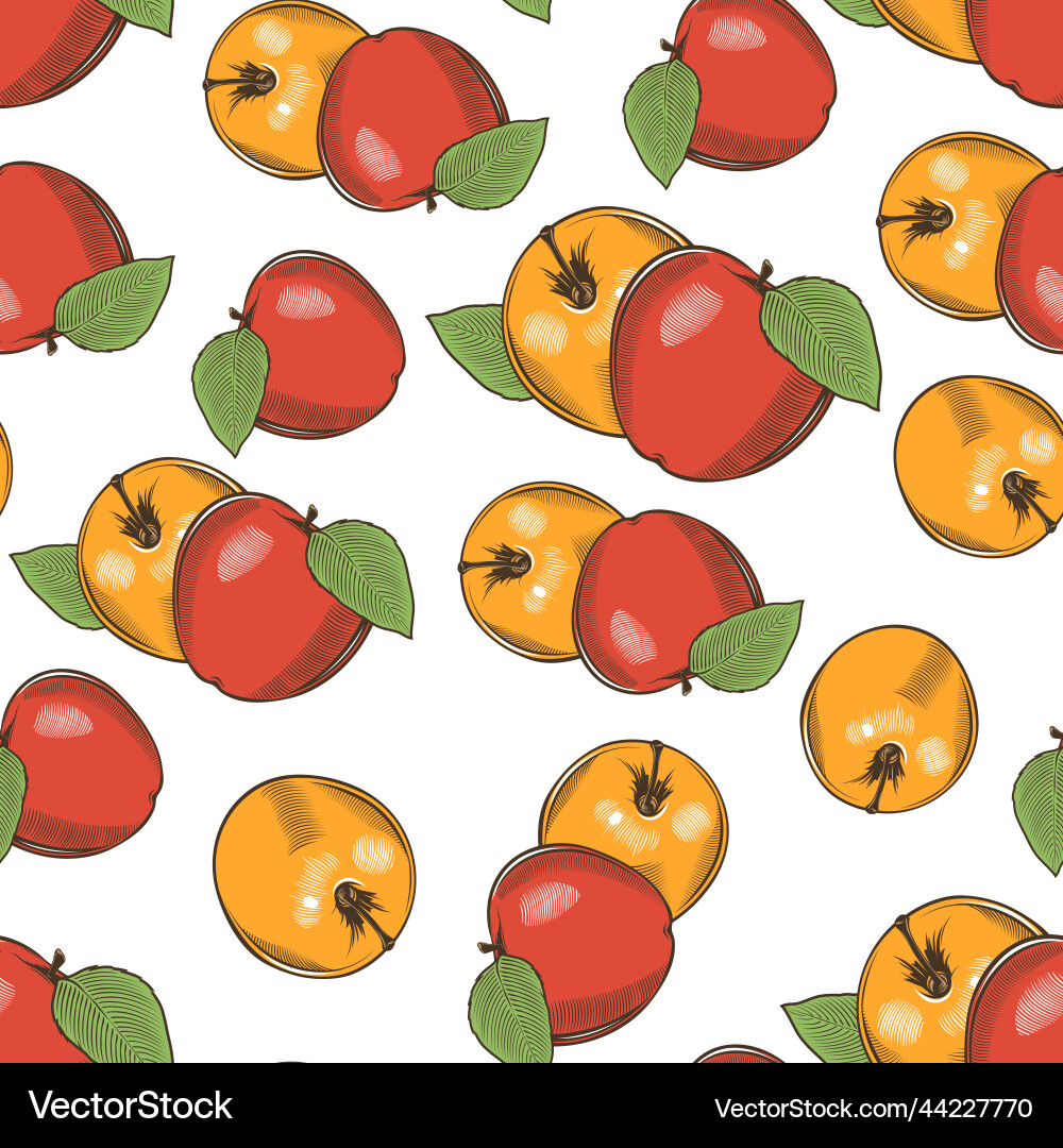 Colored seamless pattern with yellow and red Colored seamless pattern with yellow and red vector image