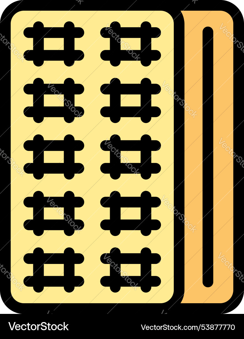 Orthopedic mattress with square pattern showing Orthopedic mattress with square pattern showing vector image