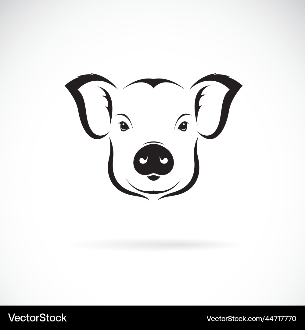 Pig head design on white background fram animals Pig head design on white background fram animals vector image