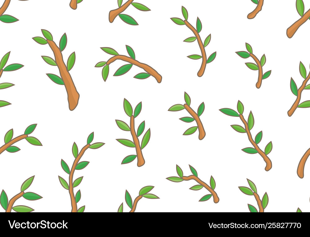 Seamless pattern with branches tree vector image