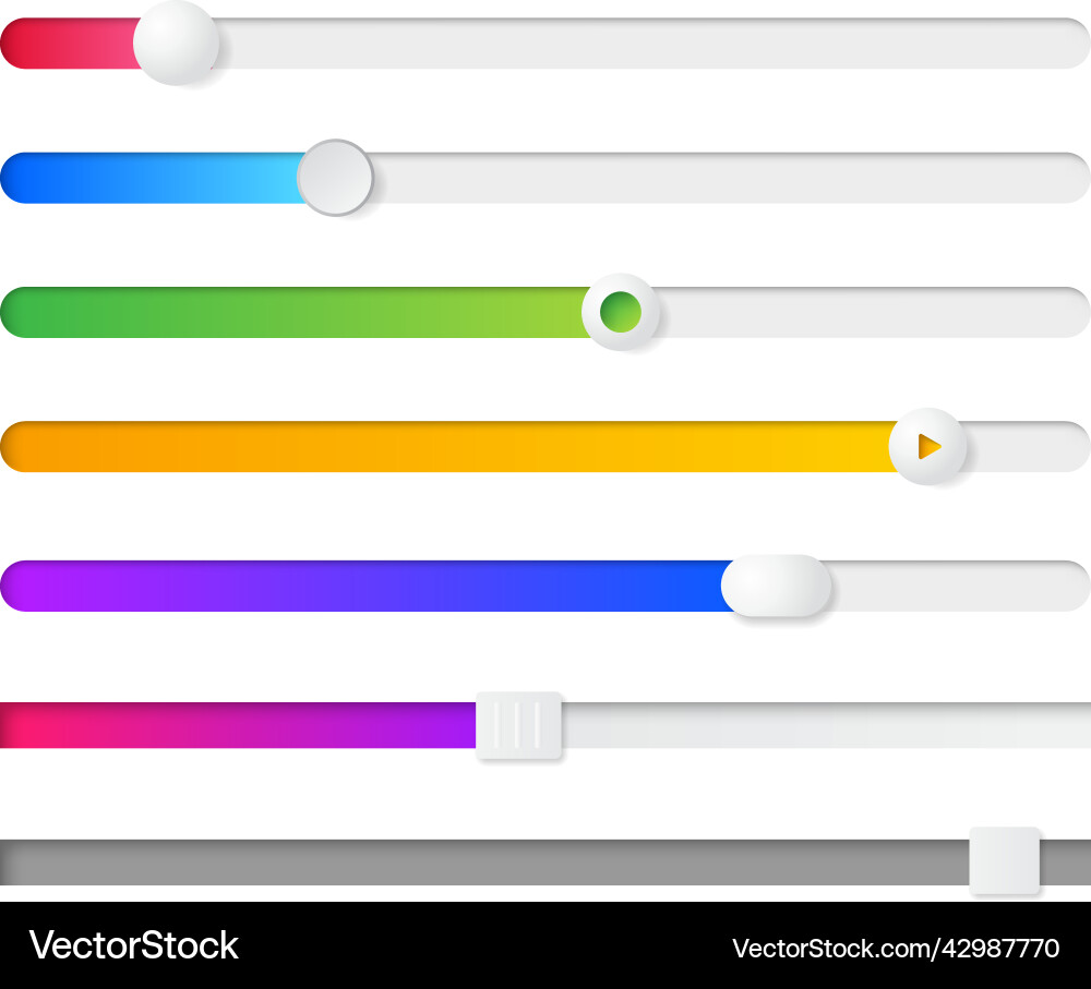 Set von 3d Scrollbars für Benutzeroberfläche Scrollbar Set von 3d Scrollbars für Benutzeroberfläche Scrollbar vektorbild