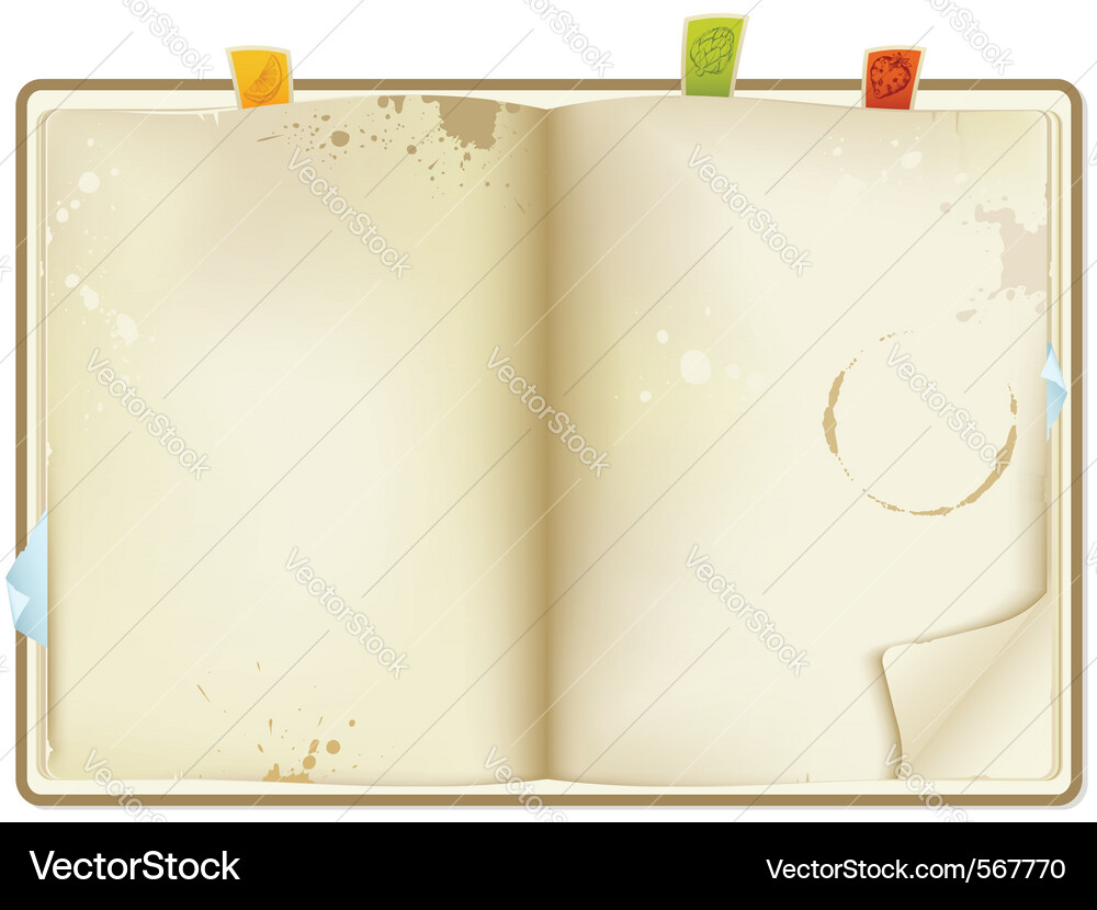 Vintage Recipe Book Vector Image