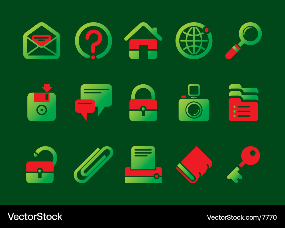 Website and Internet Icons Set vector image