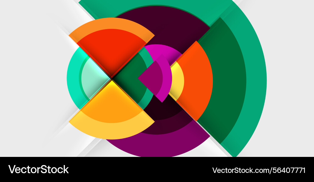 Abstract colorful design overlapping circles Vector Image