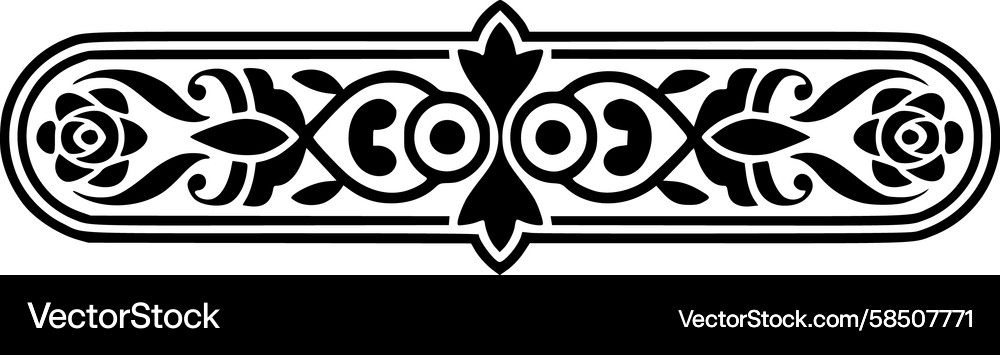 Intricate Scroll Border Element Vector Image