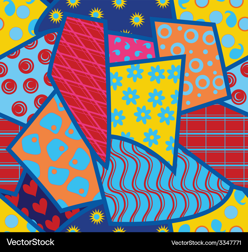 Patchwork seamless background Vector Image