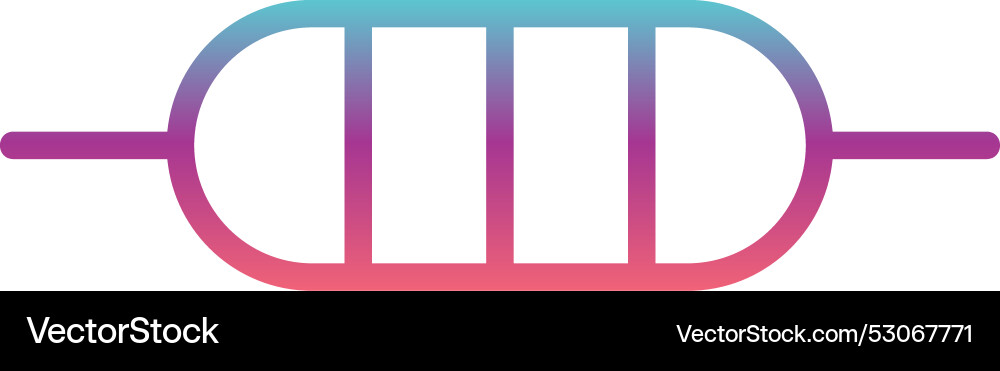 Resistor line gradient design Vector Image