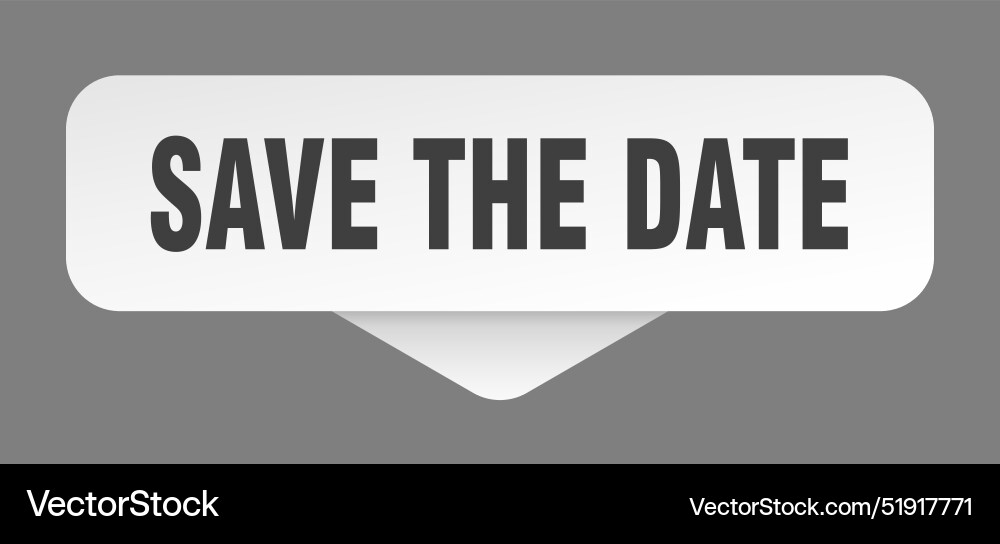 Save the date sticker sign isolated Royalty Free Vector