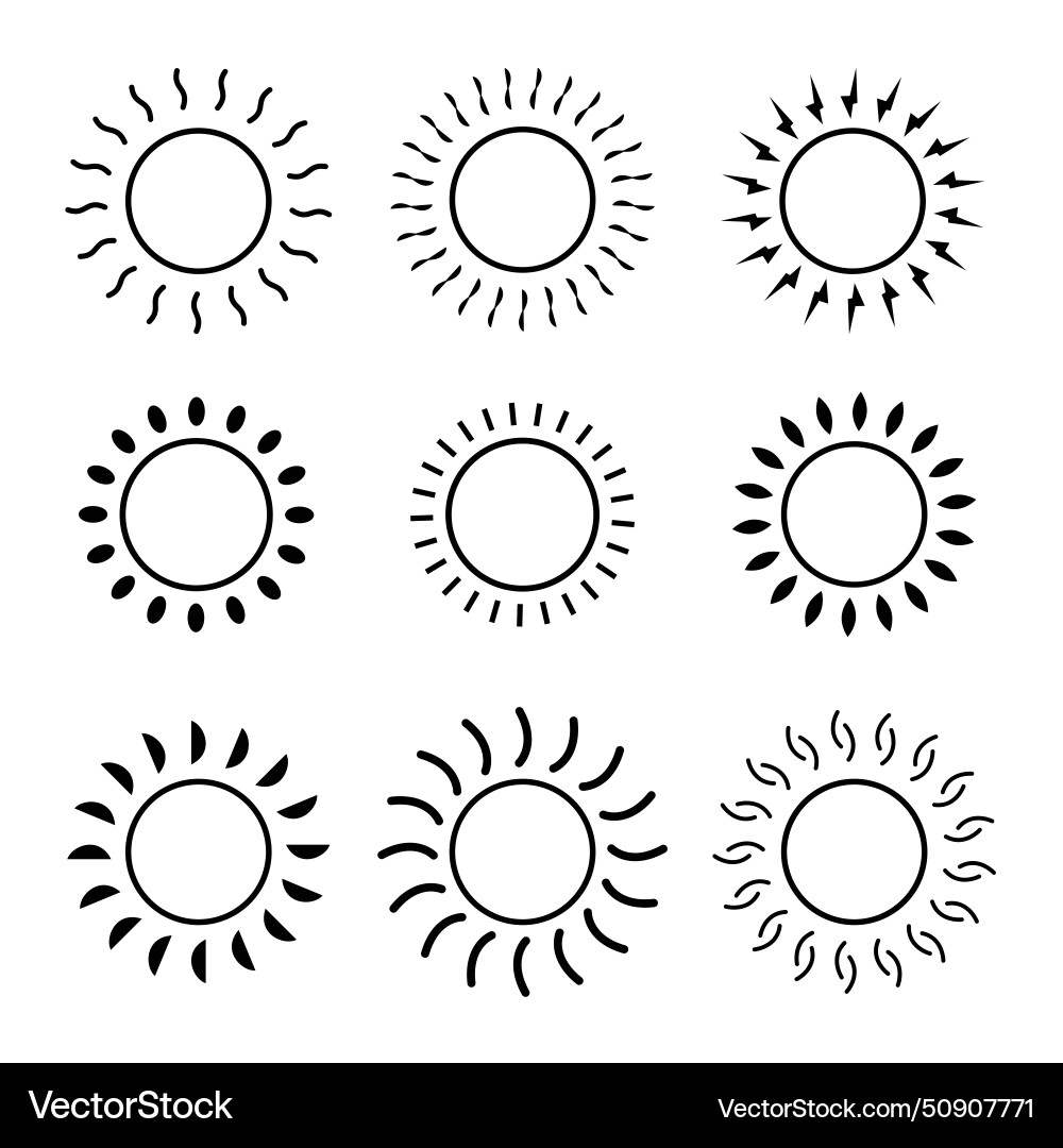 Sun burst dashed line aesthetic abstract element Sun burst dashed line aesthetic abstract element vector image