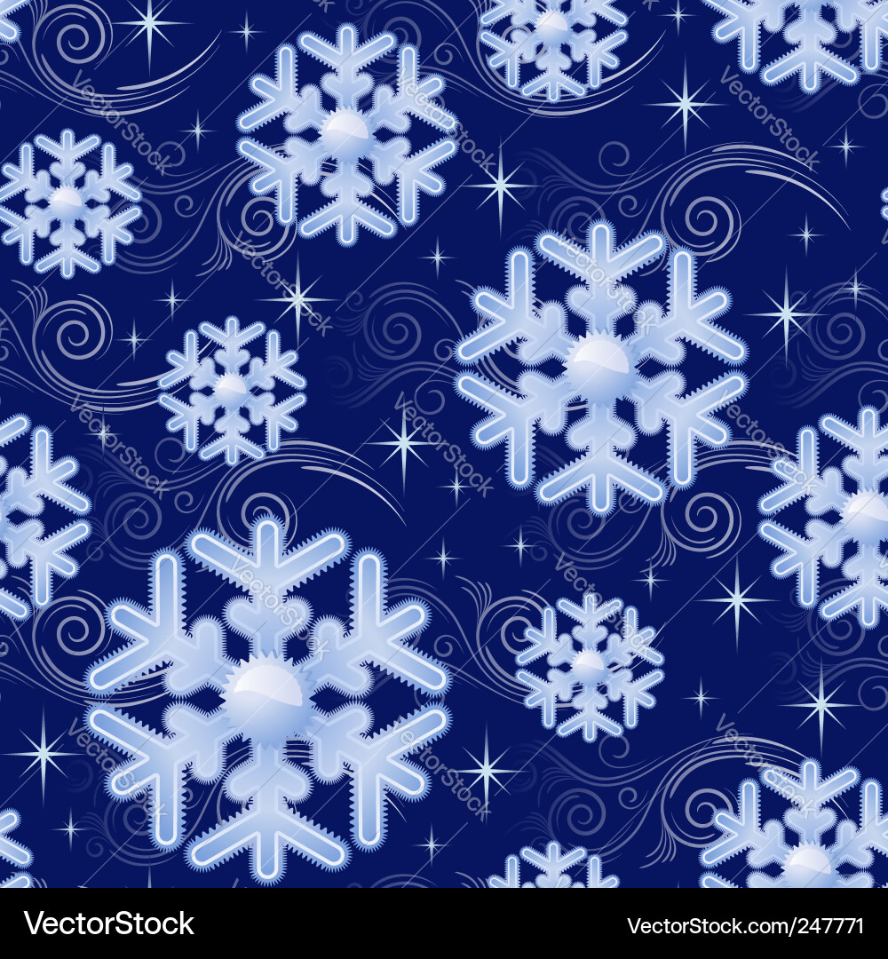 Winter Snowflake Pattern vector image