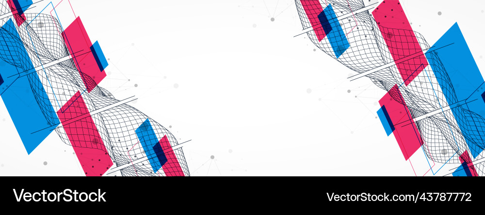 Abstract wave is made in a frame style template Abstract wave is made in a frame style template vector image