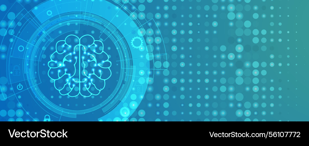 Artificial intelligence brain concept abstract Artificial intelligence brain concept abstract vector image