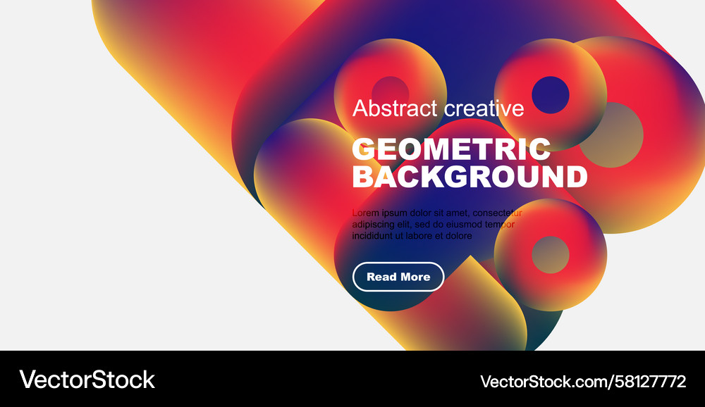 Dynamic Abstract Shapes - Vibrant Color Overlap Vector Image