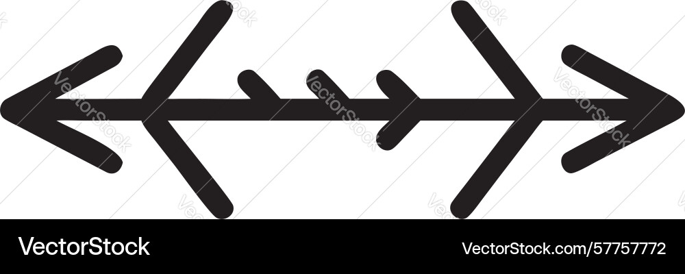 Entangled branch arrow icon design generative ai vector image