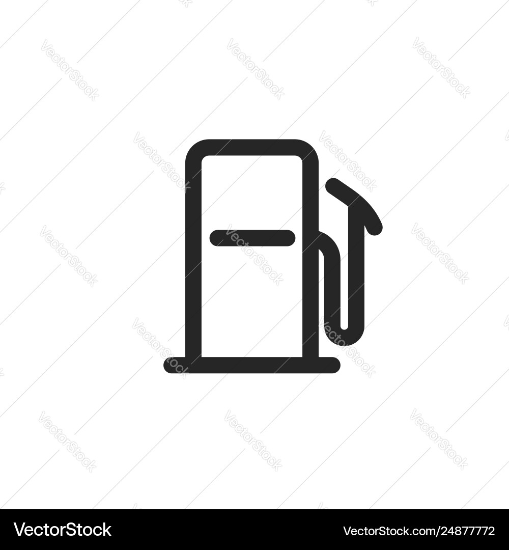 Gas station icon line outline gasoline vector image
