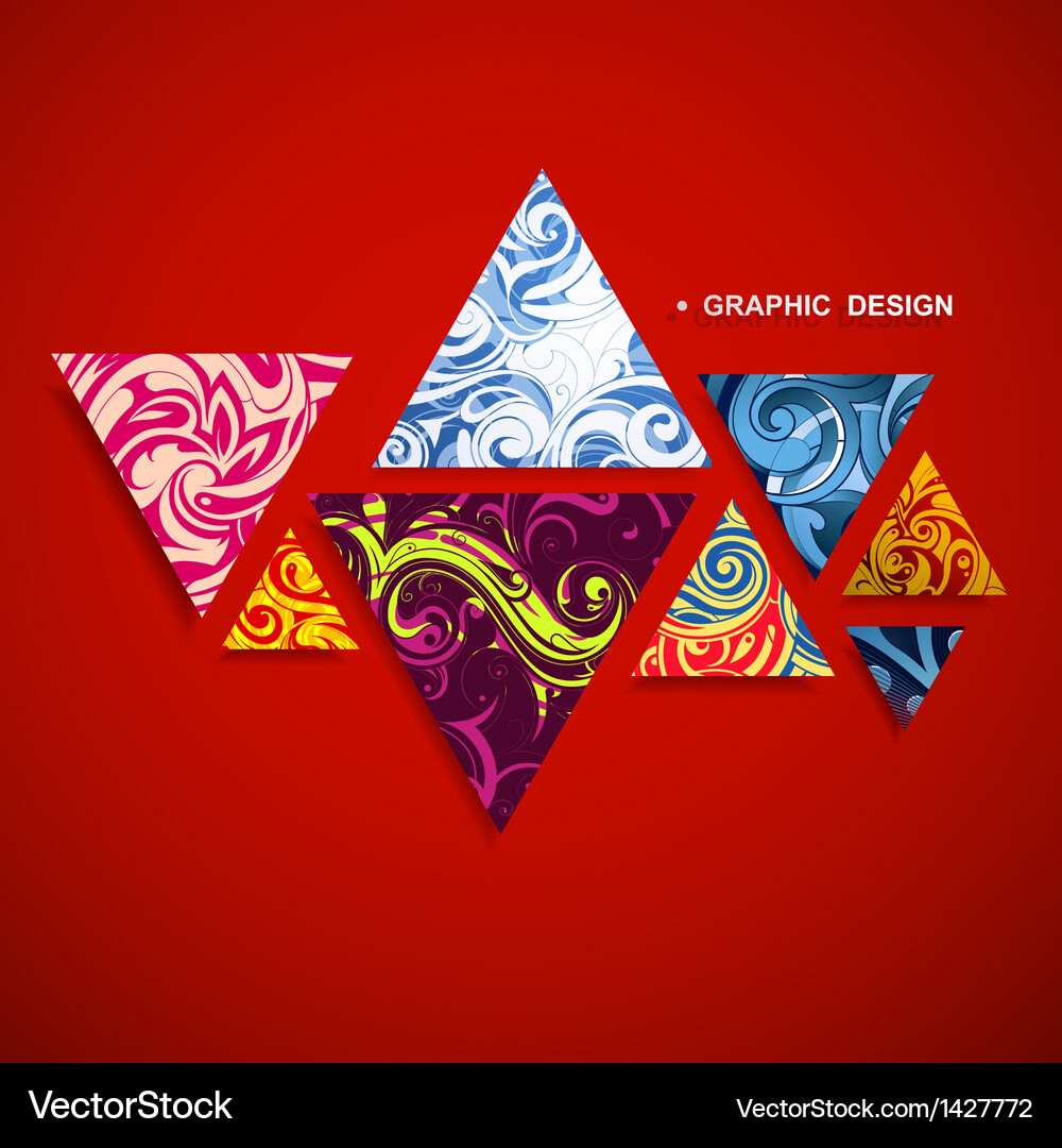 Geometric Triangle Pattern Vector Image