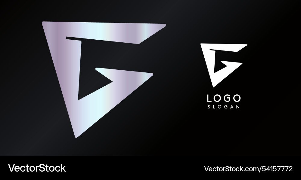 Geometric triangular g letter abstract dynamic Geometric triangular g letter abstract dynamic Vector Image