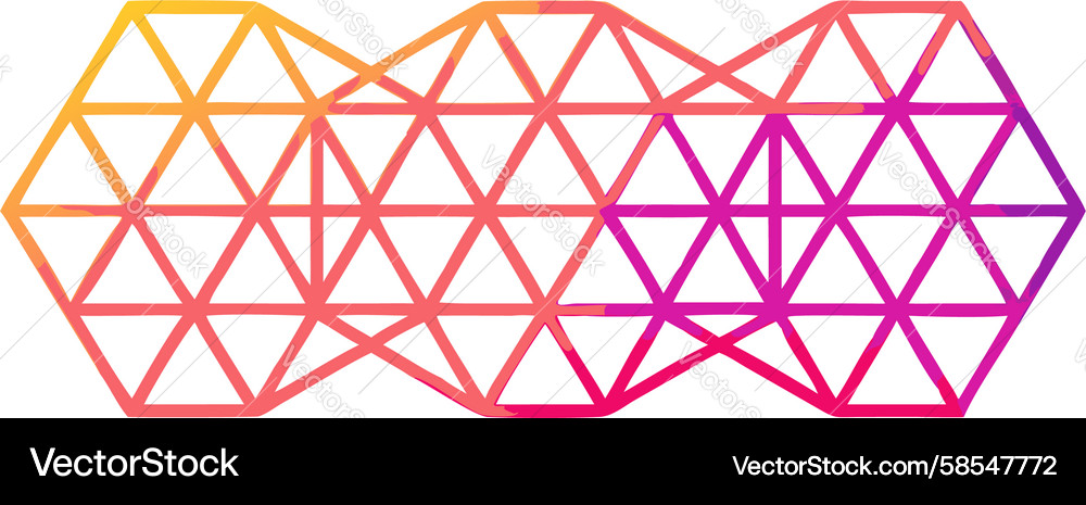 Hexagonal Gradient Mesh Pattern Vector Image