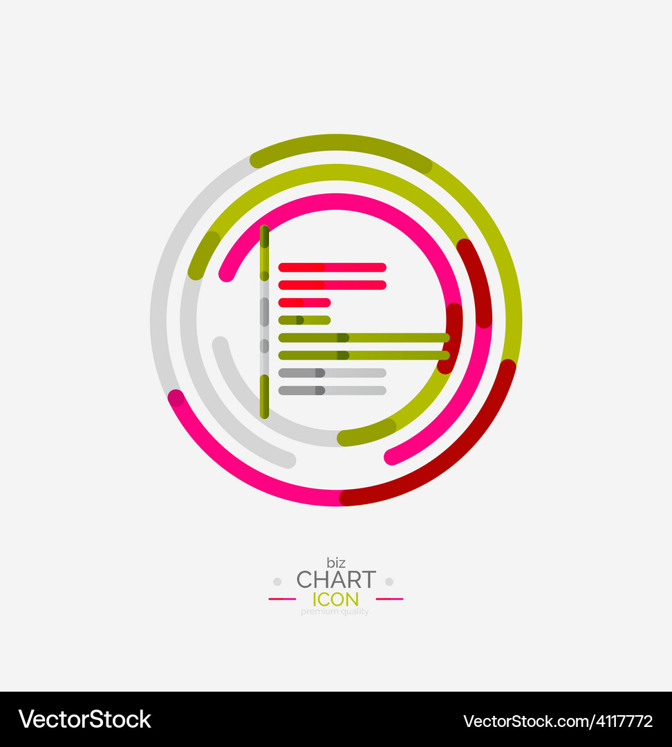 Line graph chart icon Vector Image