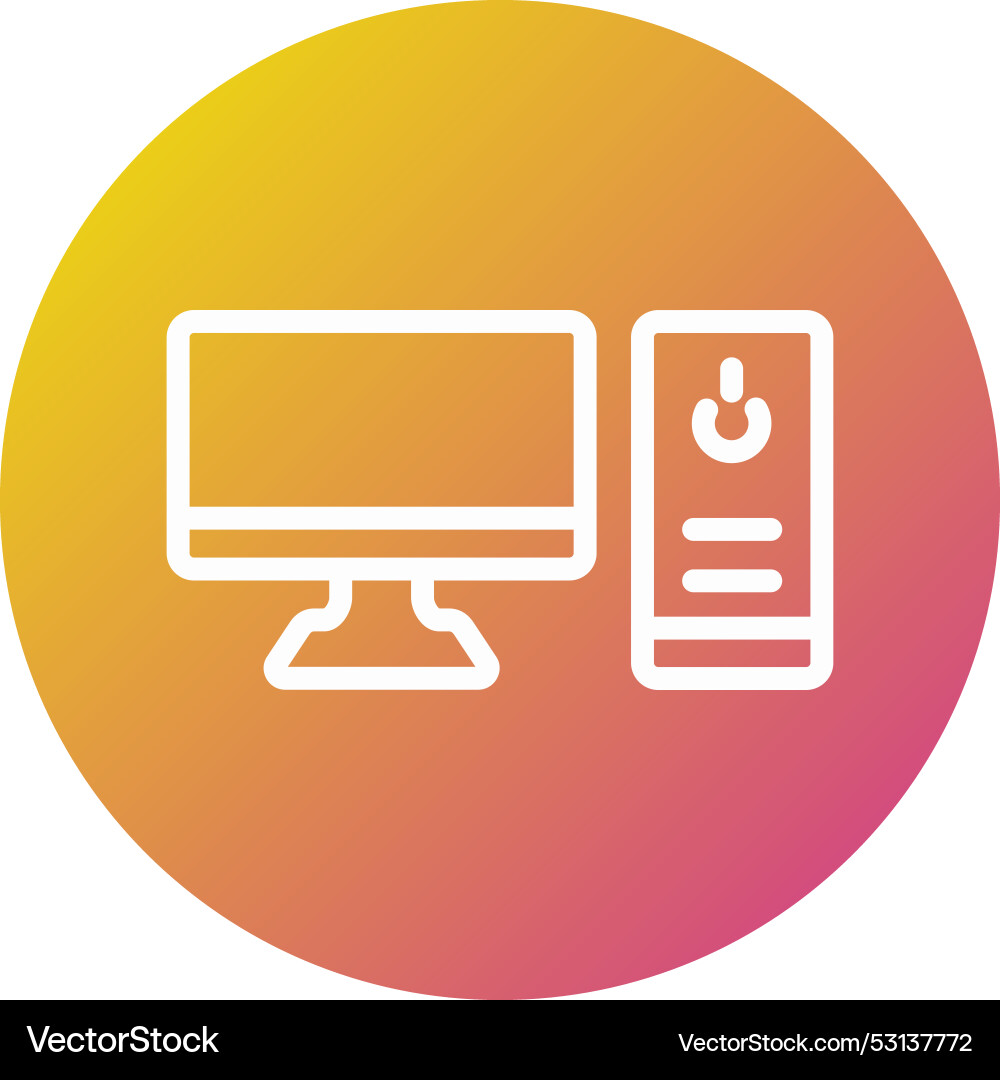 Modern Computer Icon Vector Image