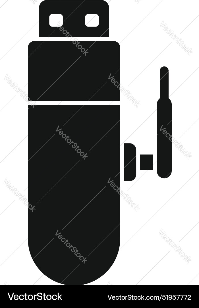Usb wifi adapter using radio waves for wireless Usb wifi adapter using radio waves for wireless vector image