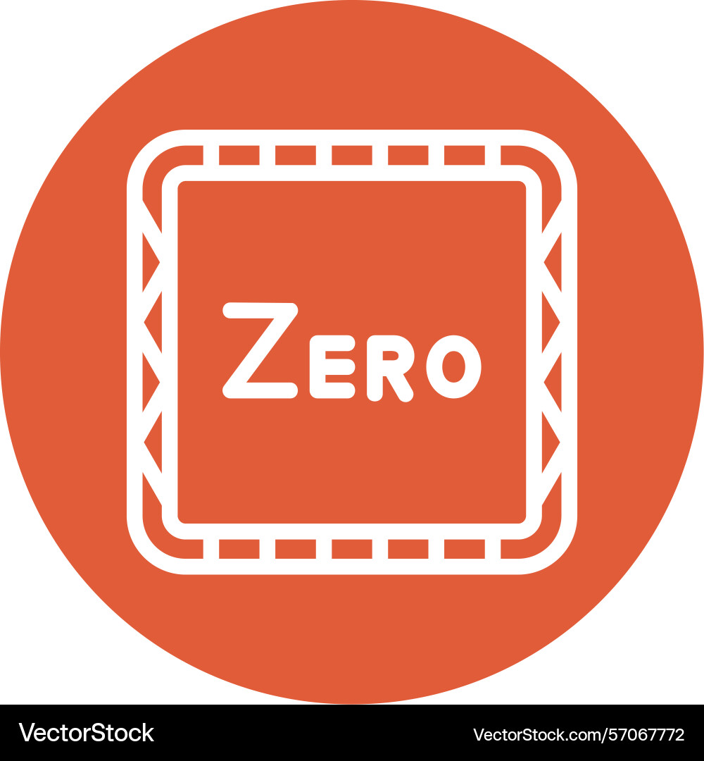 Zero line circle style icon design Vector Image
