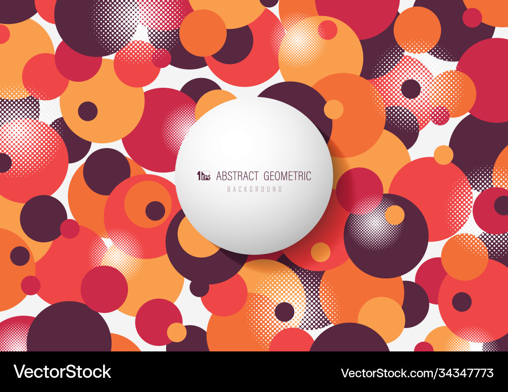 Abstract circle dot pattern colorful geometric vector image