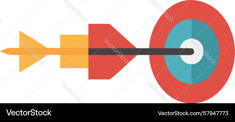Dart Target Icon - Precise Aim Vector Image