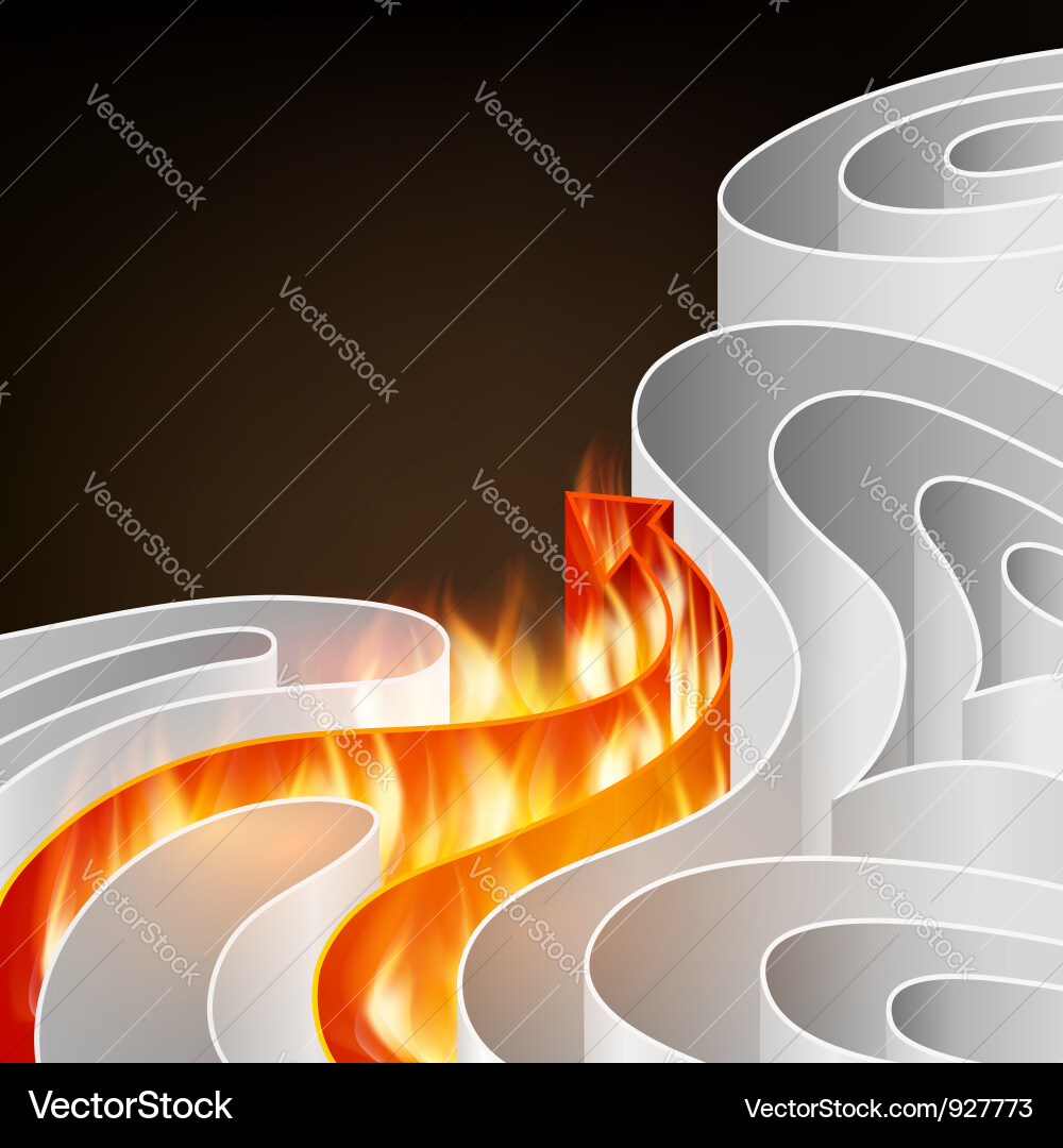 Dynamic Flame Abstract Background vector image