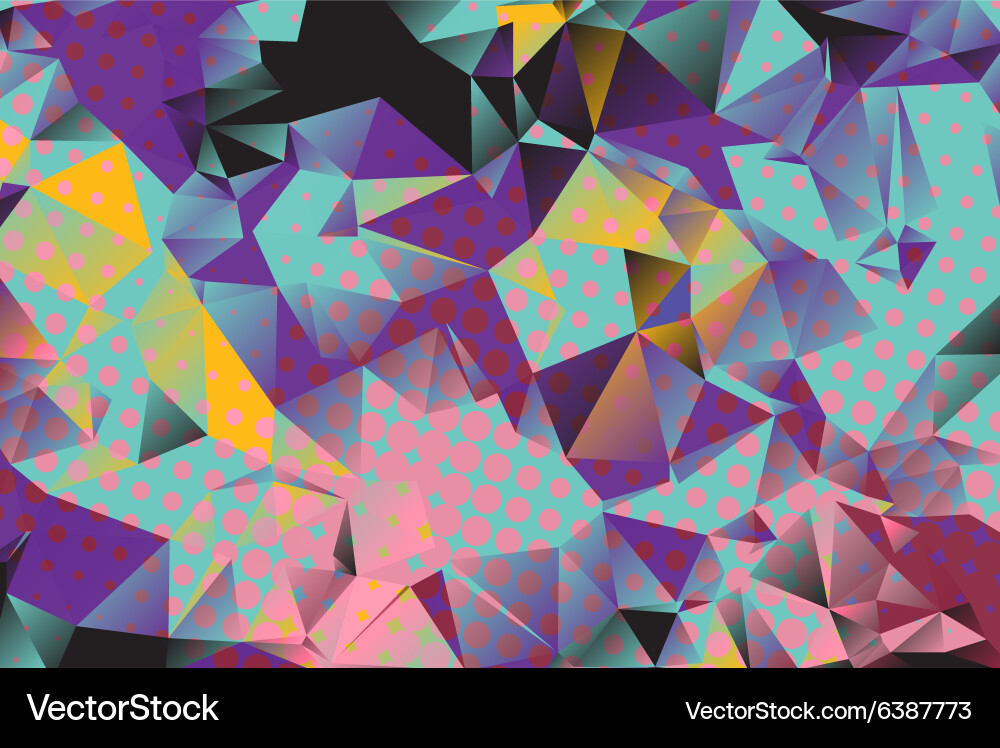 Low poly background with many dots Vector Image