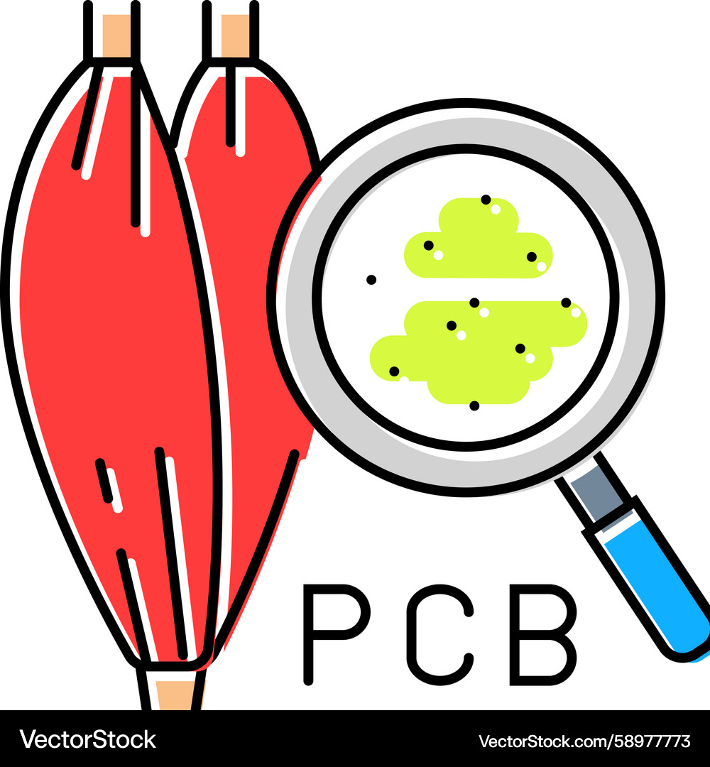 PCB Particle Microscope View Vector Image