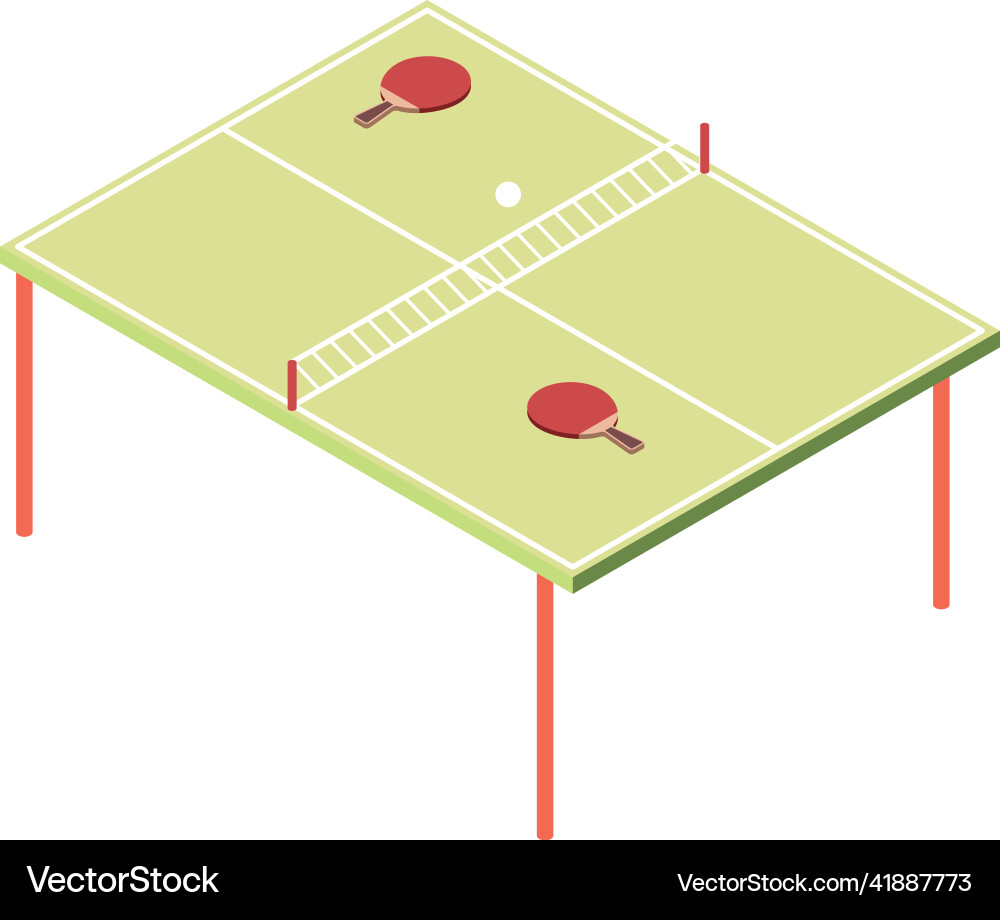 Ping pong table composition Vector Image