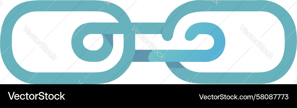 Smooth Chain Link Icon Vector Image