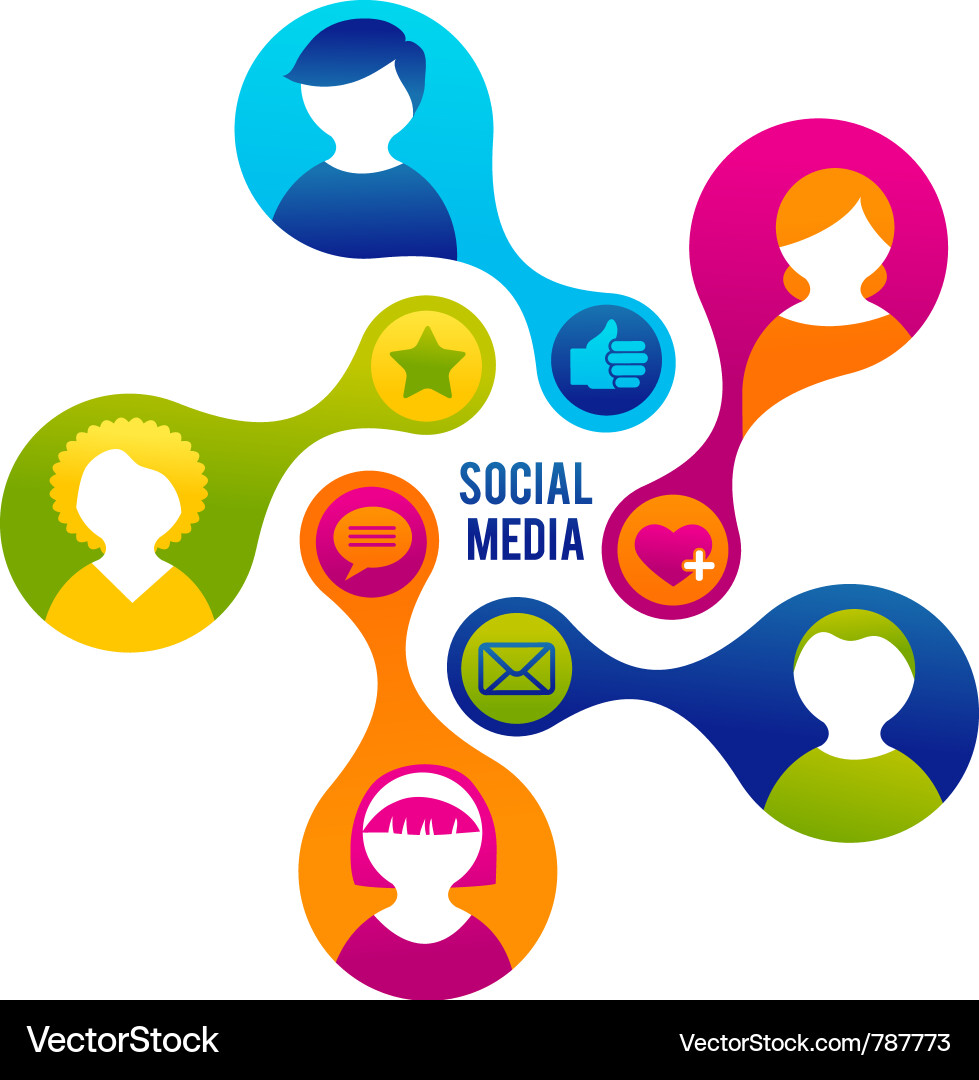 Social Network & Connection Concepts vector image