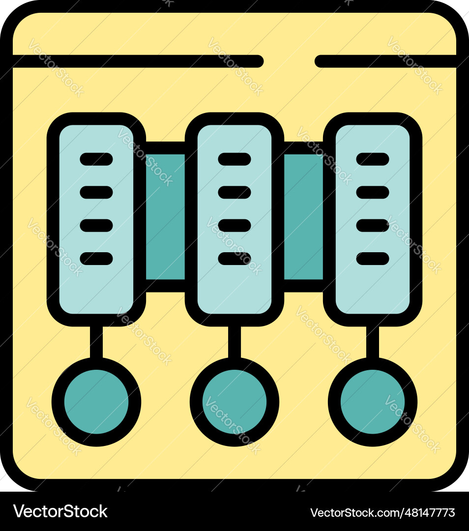 Workflow procedure icon flat Vector Image
