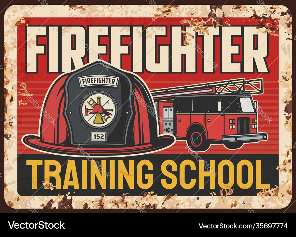 Firefighters training school banner vector image