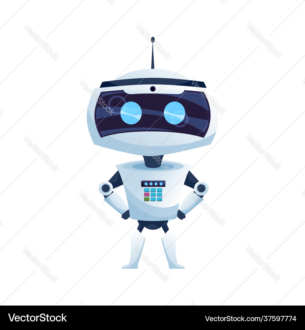 Modern Android Robot - Futuristic Tech Vector Image